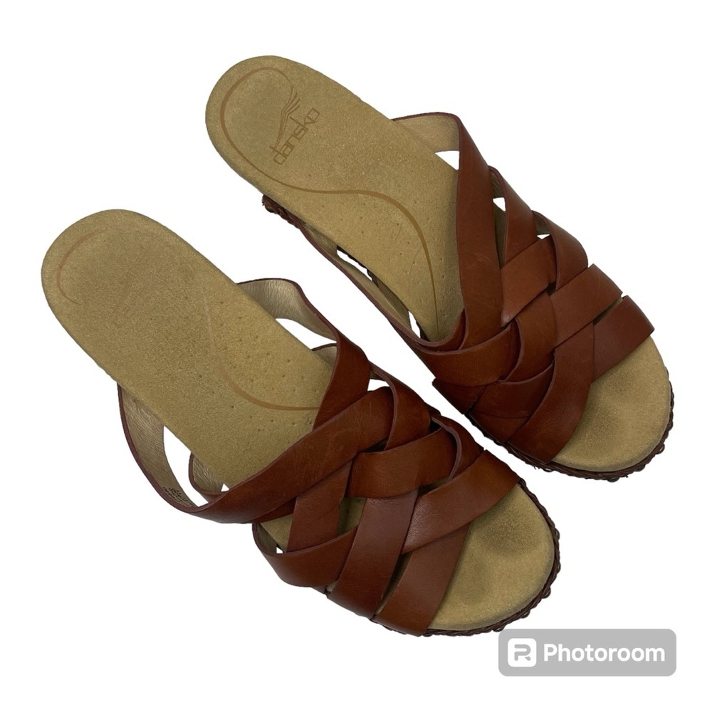 DANSKO Tory Leather Wedge Sandals - Picture 4 of 9